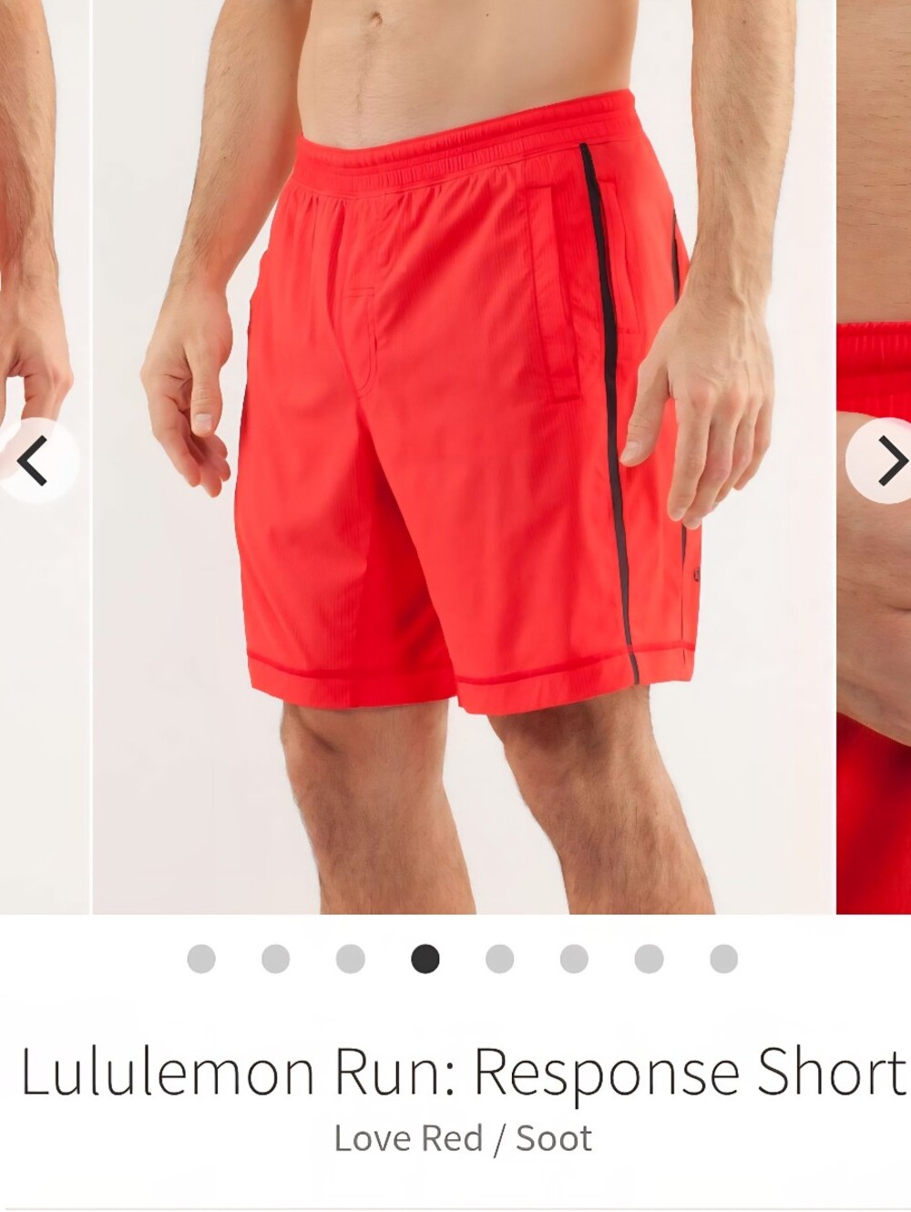 Lululemon Run: Response Shorts in Love Red
